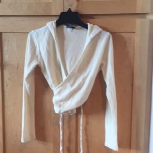 Cropped wrap hoodie size S
